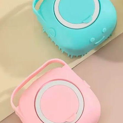 Silicone Dog Bath Massage Gloves Brush Pet Cat Bathroom Cleaning Tool Comb Brush for Dog Can Pour Shampoo Dog Grooming Supplies